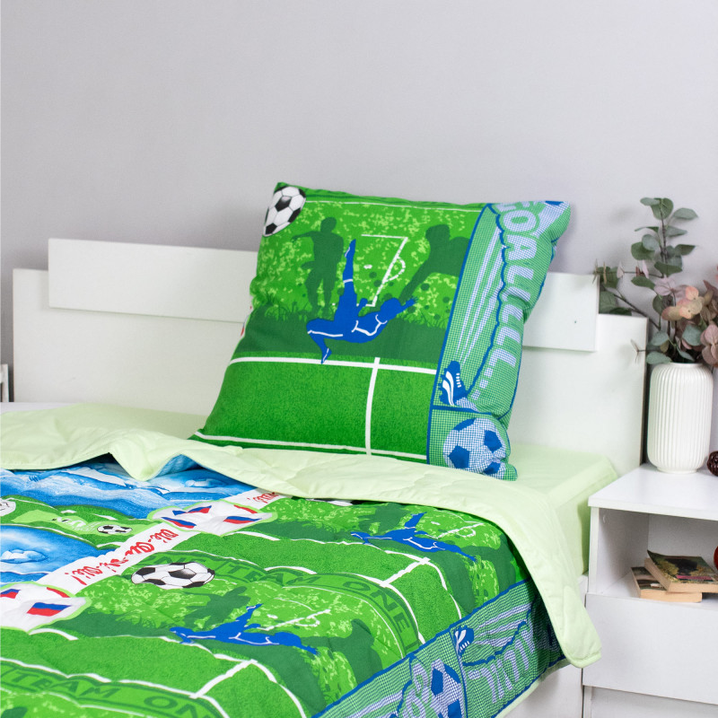 Набор летний  Пеле 1,5 сп, поплин (хлопок 100 %), наволочка (70х70)